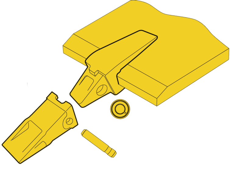 Bucket tooth and adapter